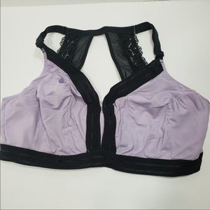 Cacique Lavender/Black Racerback Bra